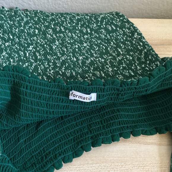 Reformation Pinto Floral Long Sleeve Square Neck Smocked Blouse Size Small - Picture 5 of 8